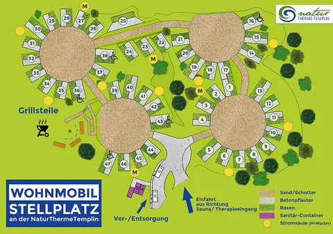 Wohnmobilstellplatz an der NaturThermeTemplin