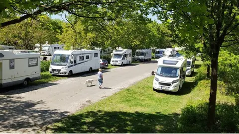 Wohnmobilplatz am Speicherbecken