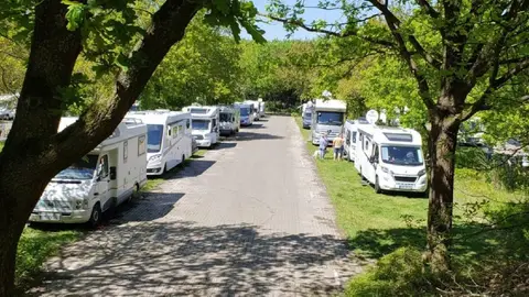 Wohnmobilplatz am Speicherbecken