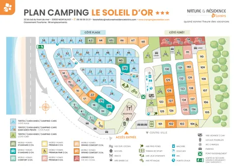 Camping 3 étoiles Le Soleil d'Or - Montalivet