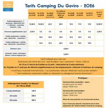 Camping municipal du Goviro