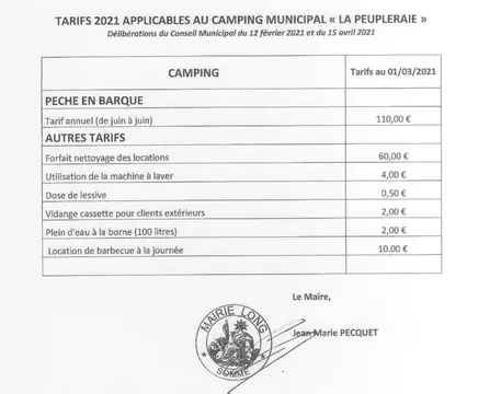 Aire de Camping-Car de Long - La Peupleraie