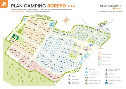 Camping 3 étoiles Borepo - Villeveyrac