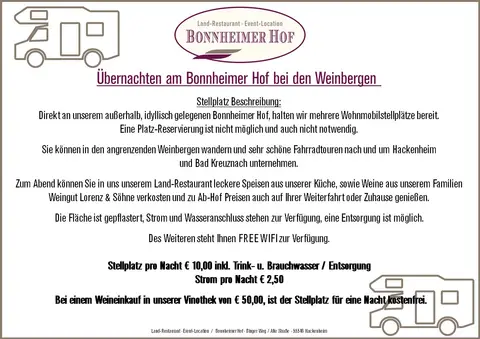 Wohnmobilstellplatz Bonnheimer Hof