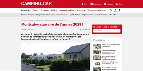 Aire pour camping-cars de Montsalvy