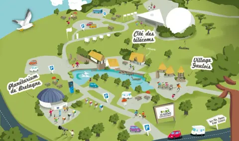 Aire d’accueil au Parc du Radôme
