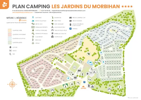 Camping 4 étoiles Les Jardins du Morbihan