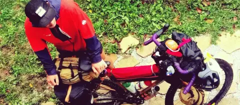 Camp by Tent Sarajevo - Bicycle Camping