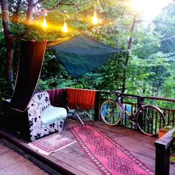 Camp by Tent Sarajevo - Bicycle Camping