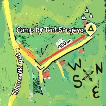 Camp by Tent Sarajevo - Bicycle Camping