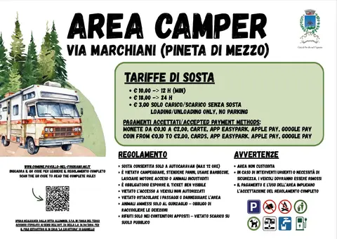 Area sosta camper Pavullo nel Frignano