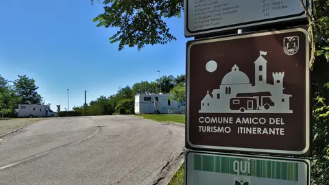 L’area per la sosta dei camper a Corinaldo