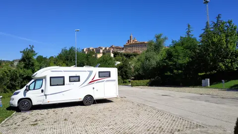 L’area per la sosta dei camper a Corinaldo