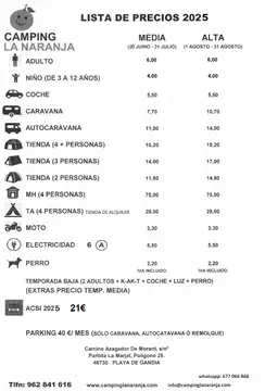 Camping La Naranja