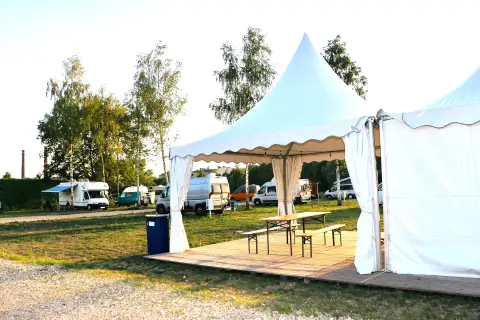 Riverside camping