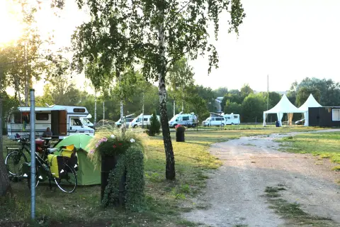 Riverside camping