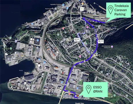 Bobilparkering Åndalsnes Tindekaia
