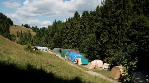 Tent base below Vysoka
